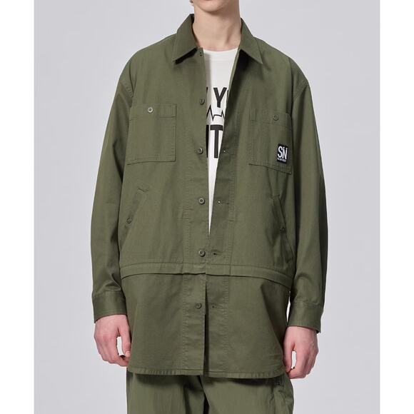 GU (Uniqlo) x UNDERCOVER Jun Takahashi Silent Noise Tunic Shirt in Olive Green - Picture 1 of 15